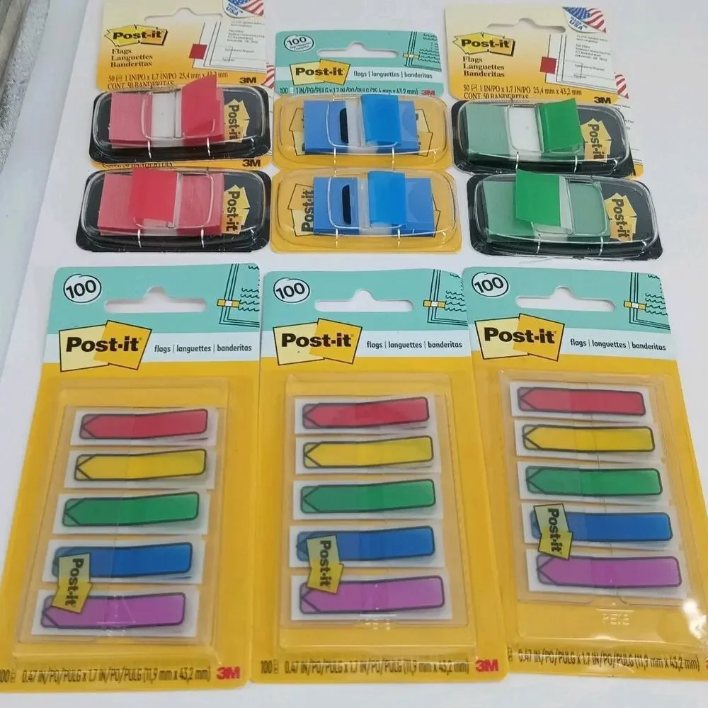 600 Post-it Arrow Flags Assorted Primary Colors New Made In USA